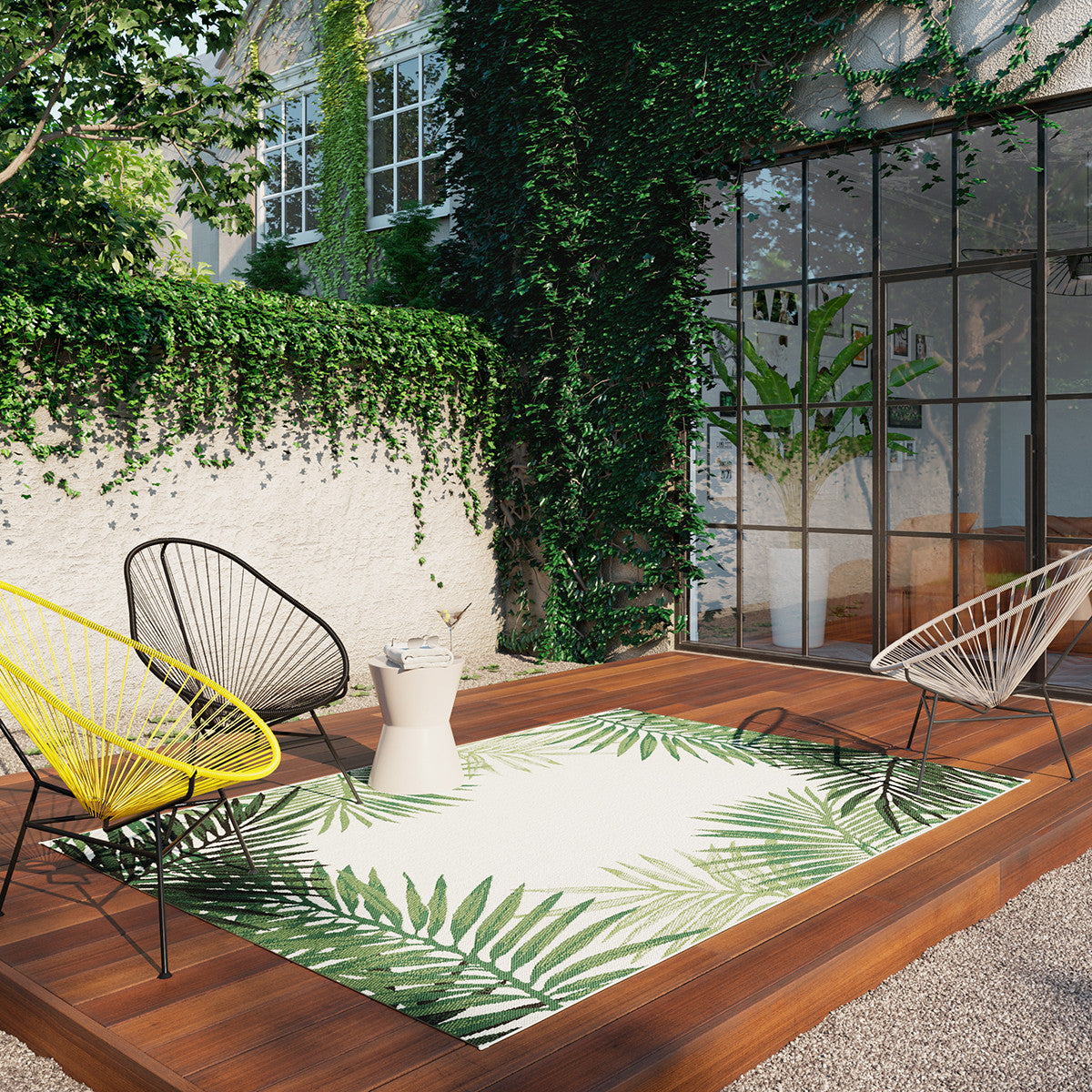 Maze Botany Palm Leaf Indoor/Outdoor Rug 160x230cm